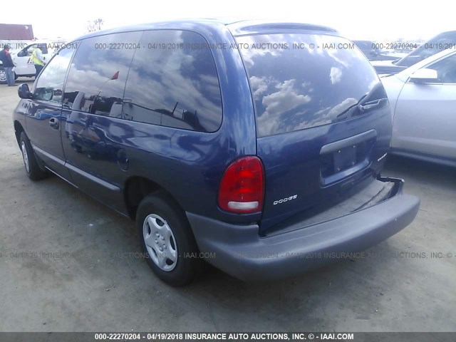 2B4GP25R1YR634946 - 2000 DODGE CARAVAN BLUE photo 3