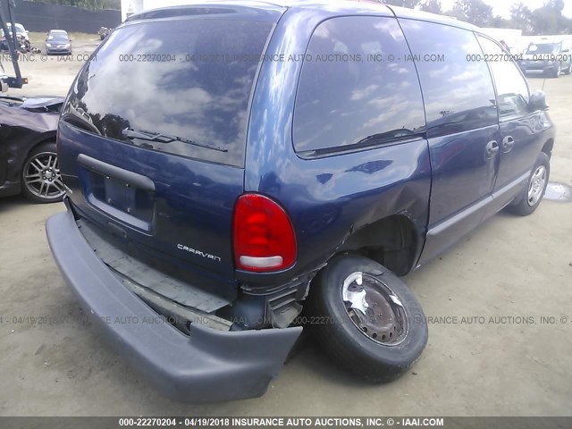 2B4GP25R1YR634946 - 2000 DODGE CARAVAN BLUE photo 4