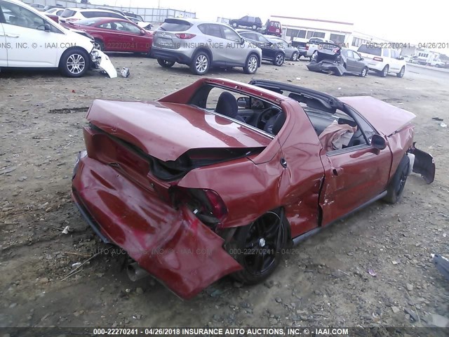 JHMEG1143RS002480 - 1994 HONDA CIVIC DEL SOL S RED photo 4
