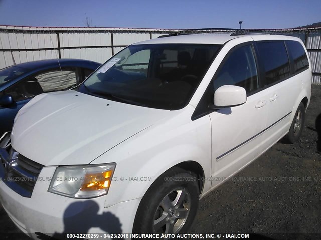 2D8HN54149R661975 - 2009 DODGE GRAND CARAVAN SXT WHITE photo 2