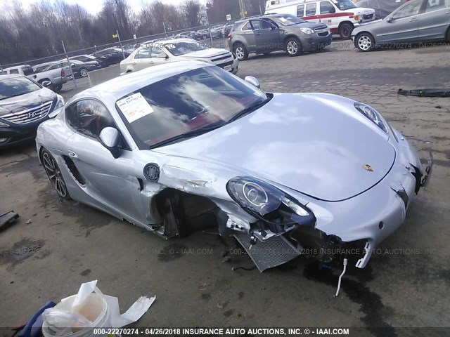 WP0AB2A85EK191828 - 2014 PORSCHE CAYMAN S SILVER photo 1