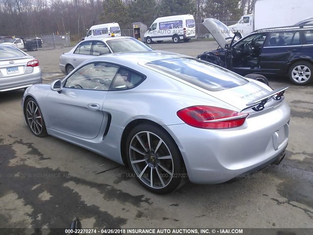 WP0AB2A85EK191828 - 2014 PORSCHE CAYMAN S SILVER photo 3