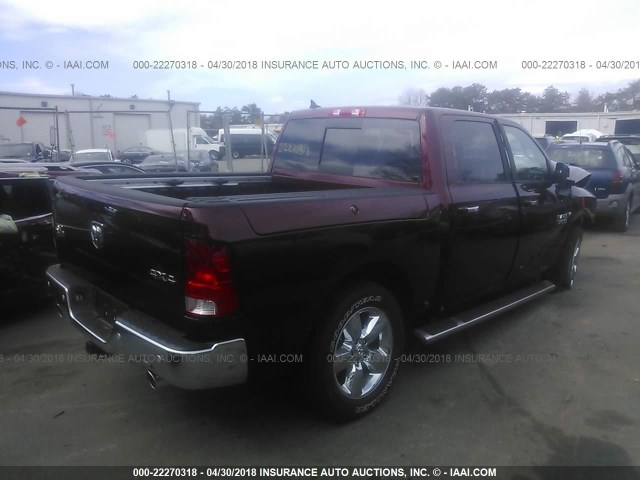 1C6RR7LTXJS158158 - 2018 RAM 1500 SLT RED photo 4