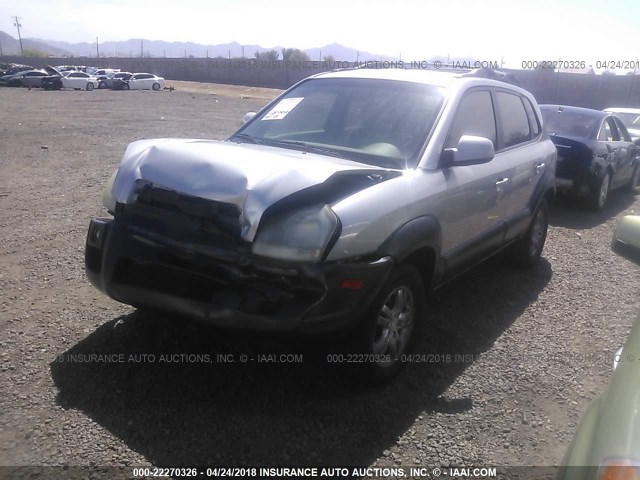 KM8JN12D56U419387 - 2006 HYUNDAI TUCSON GLS/LIMITED SILVER photo 2