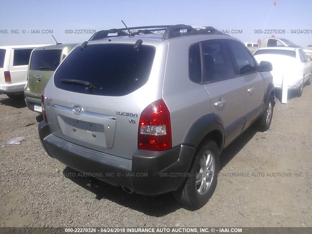 KM8JN12D56U419387 - 2006 HYUNDAI TUCSON GLS/LIMITED SILVER photo 4