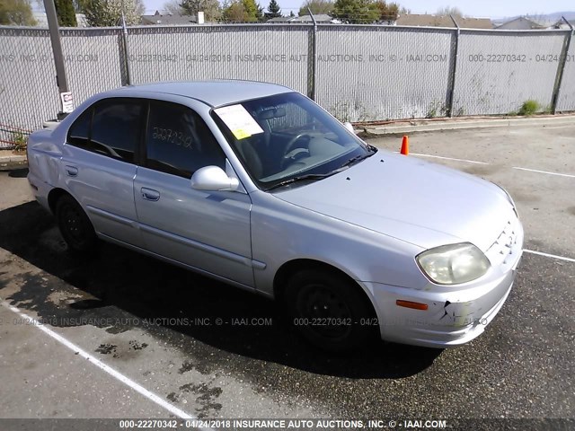 KMHCG45C85U674072 - 2005 HYUNDAI ACCENT GL SILVER photo 1