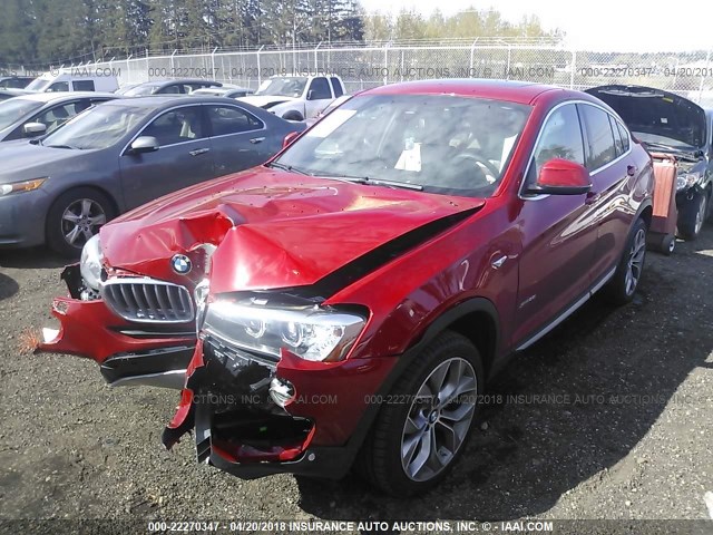 5UXXW3C52J0T81856 - 2018 BMW X4 XDRIVE28I RED photo 2