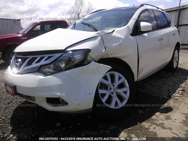 JN8AZ1MU3EW411463 - 2014 NISSAN Murano S/SL/SV/LE WHITE photo 6