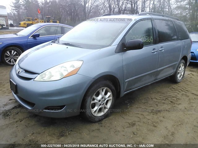 5TDBA23C46S054740 - 2006 TOYOTA SIENNA LE BLUE photo 2