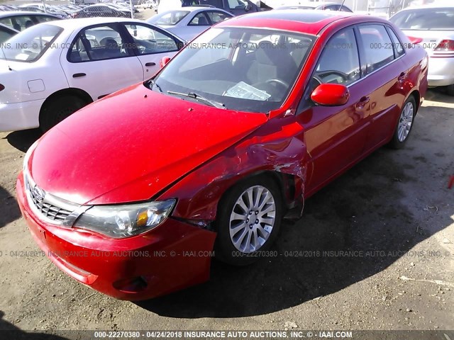 JF1GE60639H522309 - 2009 SUBARU IMPREZA 2.5I PREMIUM RED photo 2