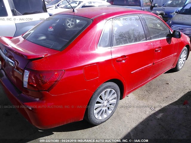 JF1GE60639H522309 - 2009 SUBARU IMPREZA 2.5I PREMIUM RED photo 4