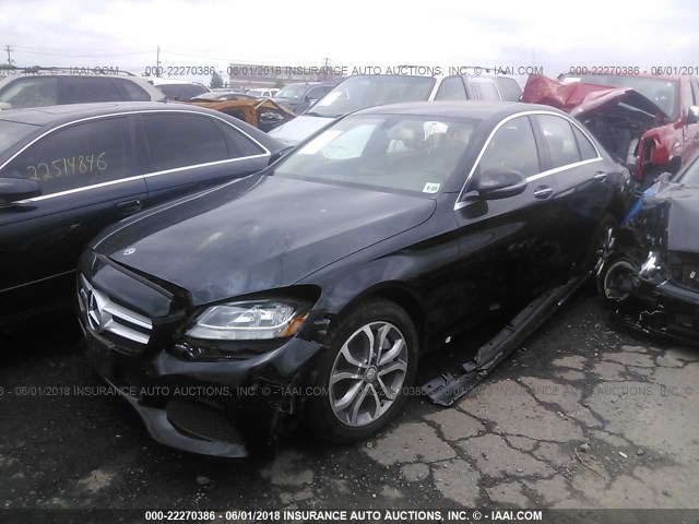 55SWF4KBXJU246103 - 2018 MERCEDES-BENZ C 300 4MATIC BLACK photo 2