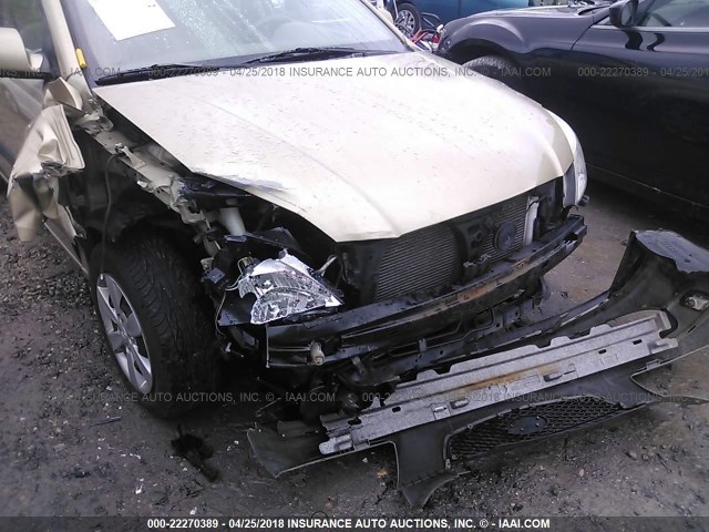 KNADE123286354835 - 2008 KIA RIO LX/SX TAN photo 6