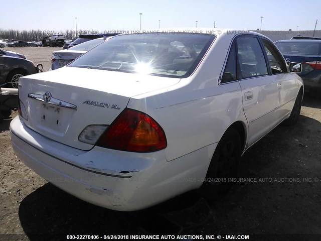 4T1BF28B1YU037759 - 2000 TOYOTA AVALON XL/XLS WHITE photo 4