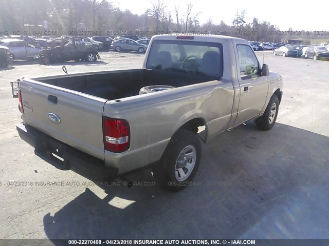 1FTYR10D37PA21461 - 2007 FORD RANGER GOLD photo 4