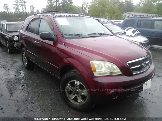 KNDJD733145267955 - 2004 KIA SORENTO EX/LX BURGUNDY photo 1