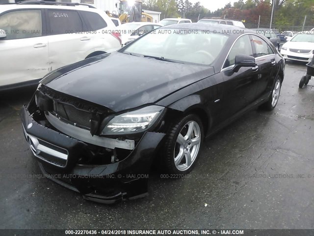 WDDLJ9BB7CA031621 - 2012 MERCEDES-BENZ CLS 550 4MATIC BLACK photo 2