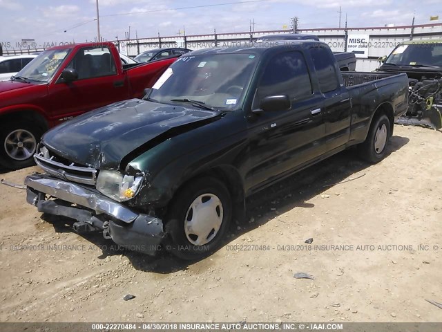 4TAVL52NXXZ429280 - 1999 TOYOTA TACOMA XTRACAB GREEN photo 2