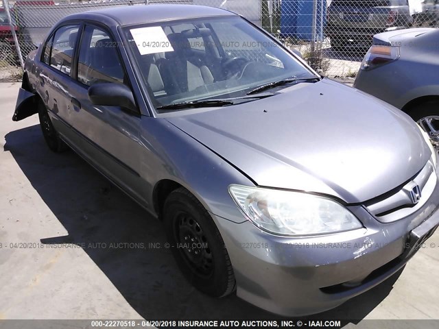 2HGES16315H624188 - 2005 HONDA CIVIC DX VP GRAY photo 1