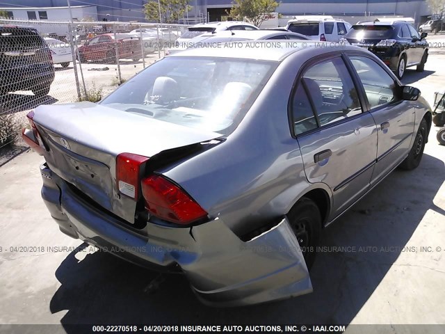 2HGES16315H624188 - 2005 HONDA CIVIC DX VP GRAY photo 4