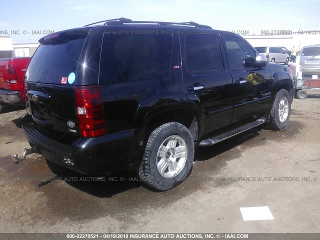 1GNFC13047R290565 - 2007 CHEVROLET TAHOE C1500 BLACK photo 4