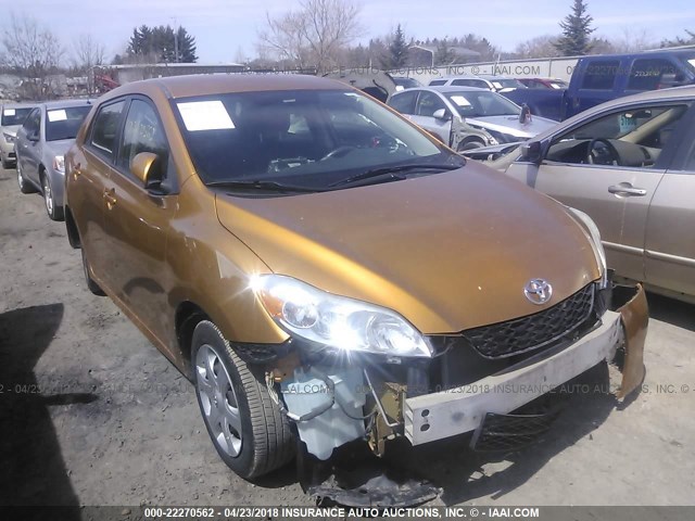 2T1KU40E59C039024 - 2009 TOYOTA COROLLA MATRIX  ORANGE photo 1