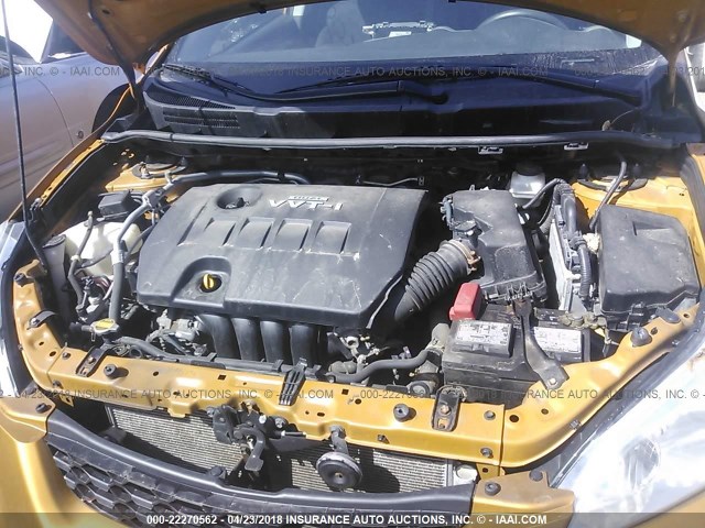 2T1KU40E59C039024 - 2009 TOYOTA COROLLA MATRIX  ORANGE photo 10