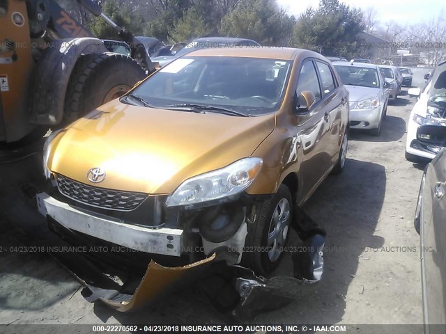 2T1KU40E59C039024 - 2009 TOYOTA COROLLA MATRIX  ORANGE photo 2