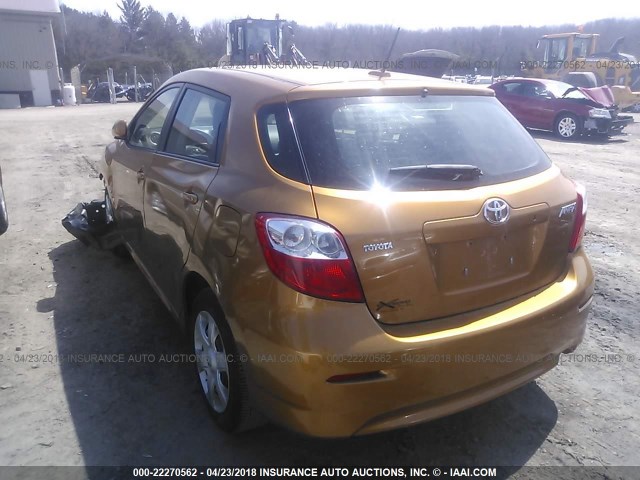 2T1KU40E59C039024 - 2009 TOYOTA COROLLA MATRIX  ORANGE photo 3