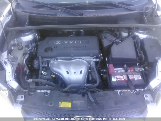 JTLZE4FE1A1105181 - 2010 TOYOTA SCION XB SILVER photo 10