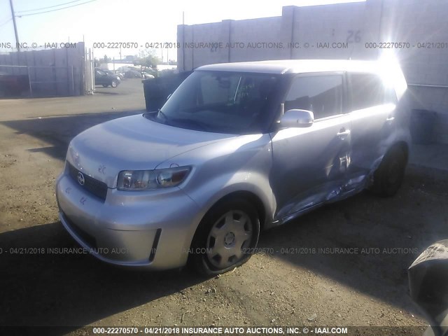 JTLZE4FE1A1105181 - 2010 TOYOTA SCION XB SILVER photo 2