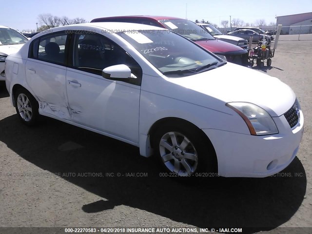 3N1AB61E09L685731 - 2009 NISSAN SENTRA 2.0/2.0S/2.0SL WHITE photo 1