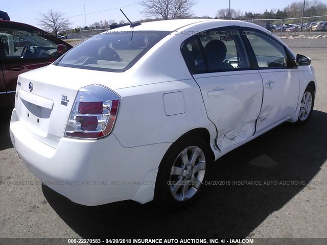 3N1AB61E09L685731 - 2009 NISSAN SENTRA 2.0/2.0S/2.0SL WHITE photo 4