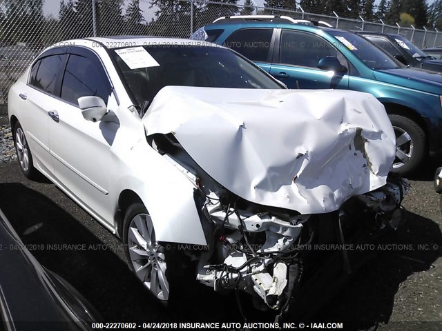 1HGCR2F81DA103697 - 2013 HONDA ACCORD EXL WHITE photo 1