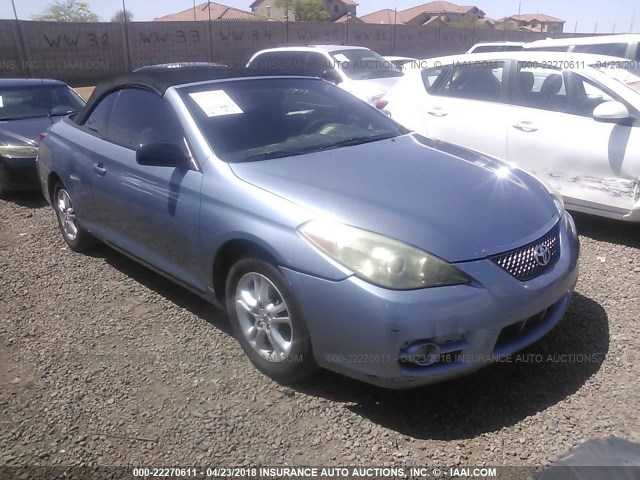 4T1FA38P87U118080 - 2007 TOYOTA CAMRY SOLARA SE/SLE BLUE photo 1