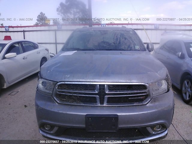 1C4RDHDG3GC373852 - 2016 DODGE DURANGO LIMITED GRAY photo 6