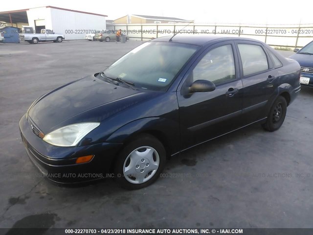 1FAFP33P12W314116 - 2002 FORD FOCUS LX BLUE photo 2