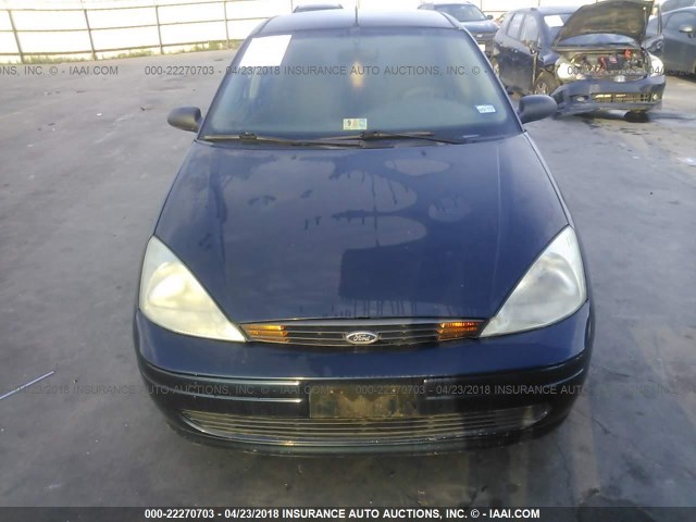 1FAFP33P12W314116 - 2002 FORD FOCUS LX BLUE photo 6