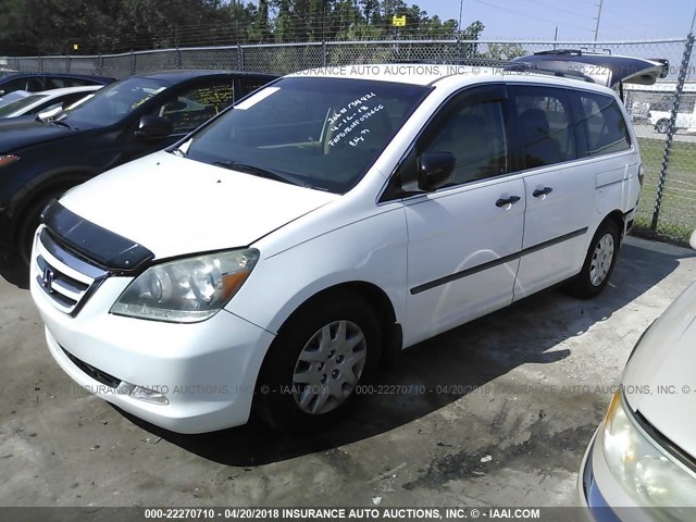 5FNRL38247B036761 - 2007 HONDA ODYSSEY LX WHITE photo 2