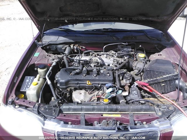 3N1CB51DX1L515665 - 2001 NISSAN SENTRA XE/GXE BURGUNDY photo 10