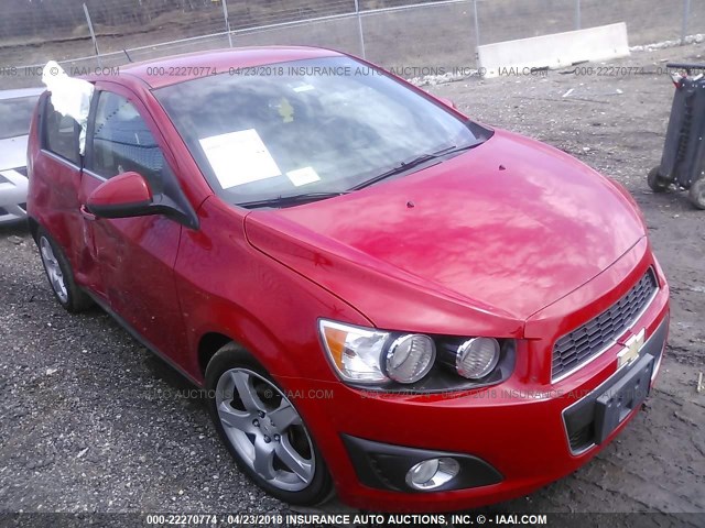 1G1JE6SH1C4164522 - 2012 CHEVROLET SONIC LTZ RED photo 1