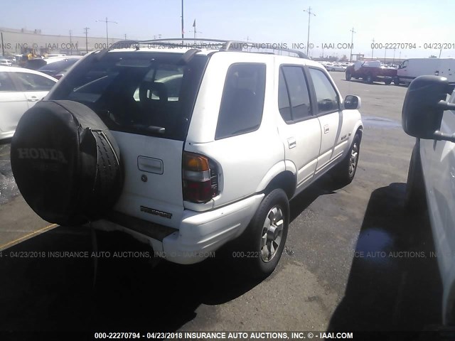 4S6CK58W1W4409206 - 1998 HONDA PASSPORT EX/LX 白色 照片 4