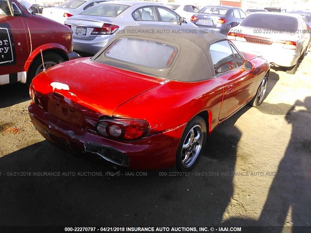 JM1NB353610216036 - 2001 MAZDA MX-5 MIATA LS MAROON photo 4