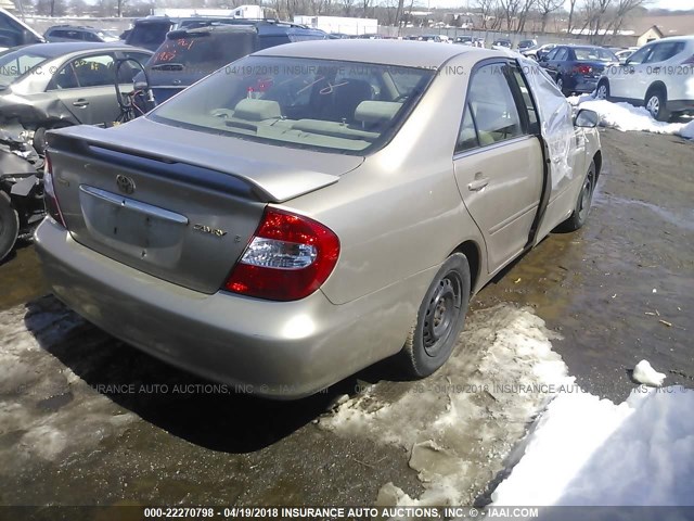 4T1BE32K12U073119 - 2002 TOYOTA CAMRY LE/XLE/SE 金色 照片 4