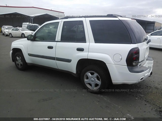 1GNDT13S032291966 - 2003 CHEVROLET TRAILBLAZER  WHITE photo 3