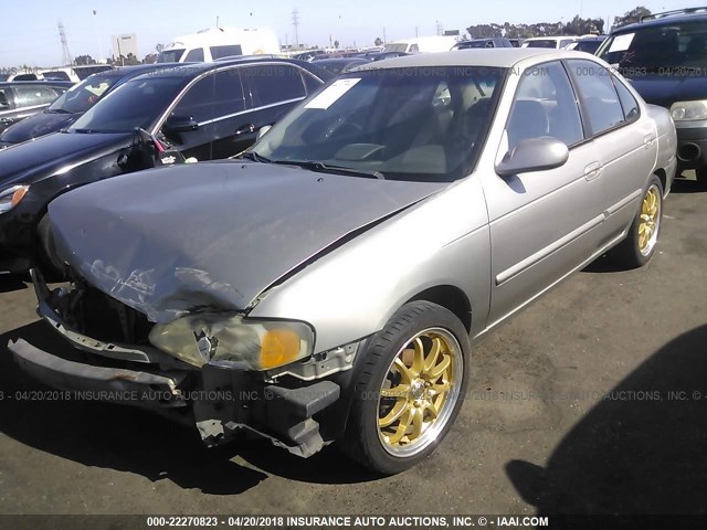 3N1CB51D32L632084 - 2002 NISSAN SENTRA XE/GXE GRAY photo 2