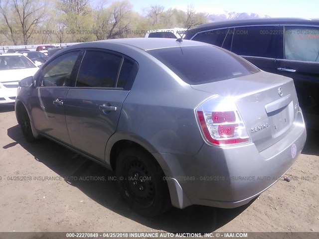 3N1AB61E27L639895 - 2007 NISSAN SENTRA 2.0/2.0S/2.0SL SILVER photo 3