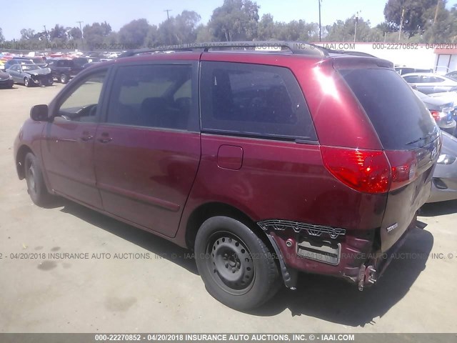 5TDZK23C58S189708 - 2008 TOYOTA SIENNA CE/LE RED photo 3