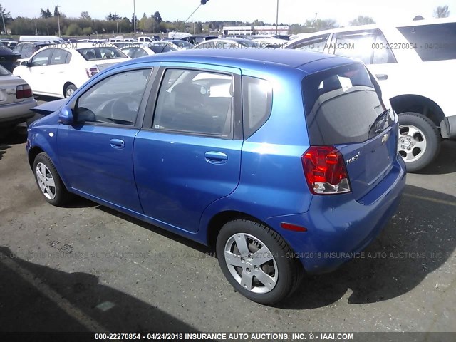 KL1TD66638B270802 - 2008 CHEVROLET AVEO LS BLUE photo 3