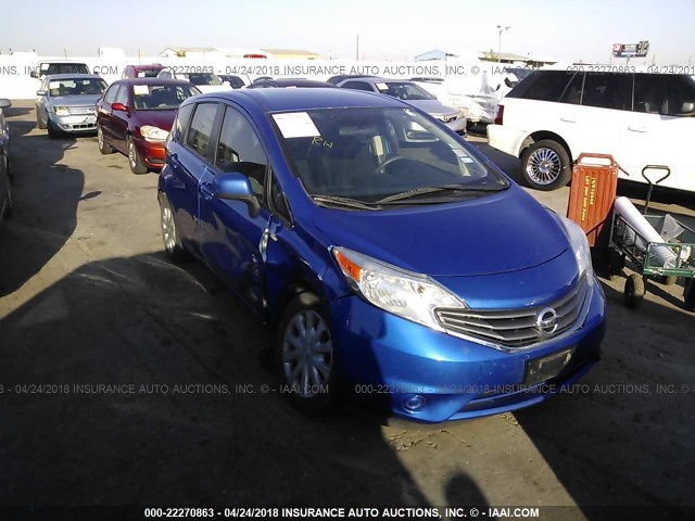 3N1CE2CP0EL419918 - 2014 NISSAN VERSA NOTE S/S PLUS/SV/SL BLUE photo 1